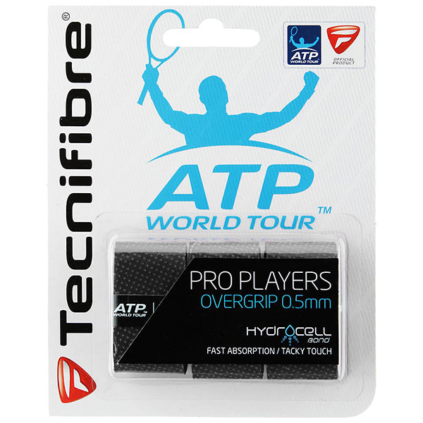 TECNIFIBRE ATP Pro Players Overgrip - Set of 3 Black