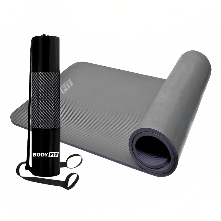 BodyFit Fitness Exercise Mat 1.5 cm Extra Carry Bag String Strap