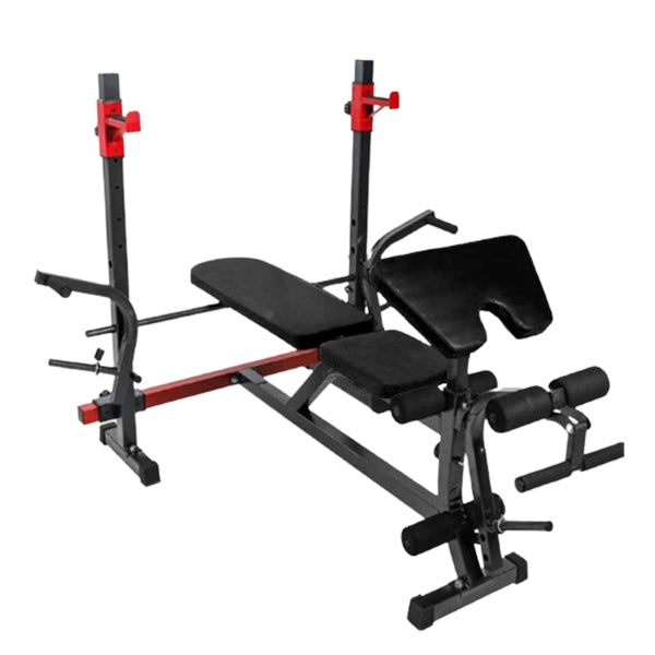 BodyFit Weight Lifting Gym Fitness Multi Function Bench Press Situp - (Weight plates not included