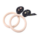 MD Buddy Fitness Nylon Strap Wooden Gymnastic Gym Rings Set of 2