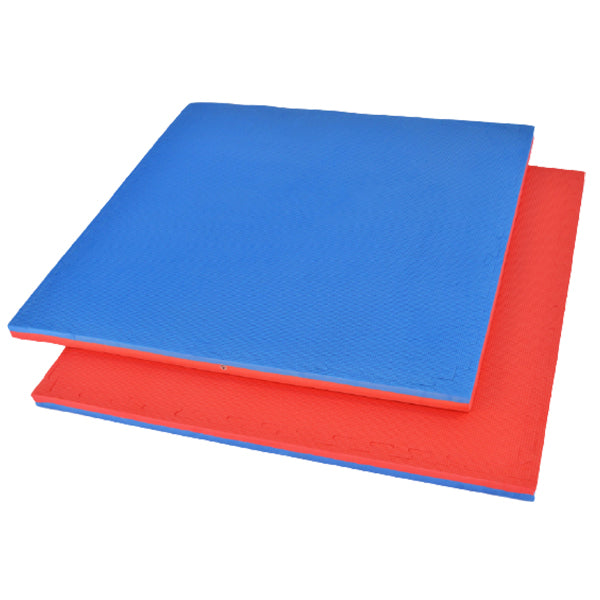 Reversible 1 Thick Puzzle Mat Color: BLU/RED Size: 1