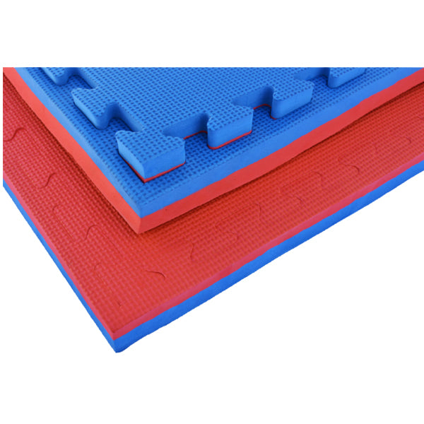 1 Piece Puzzle Mat, Blue/Red, T pattern Multipurpose 2.5cm thick 1M x 1M