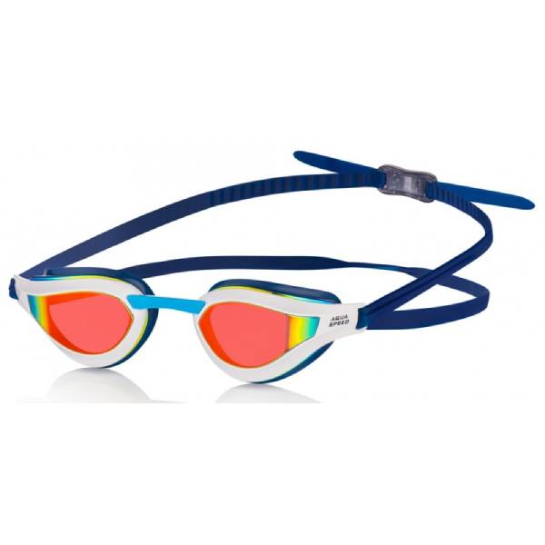 Aqua Speed Unisex Swimming Goggles Rapid Mirror Navy Rainbow 51