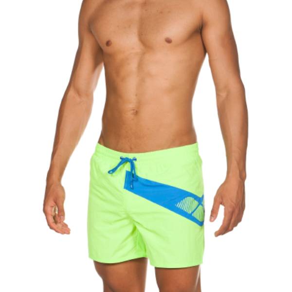 Arena Men's Hermes Swimshort Shiny Green Pix Blue