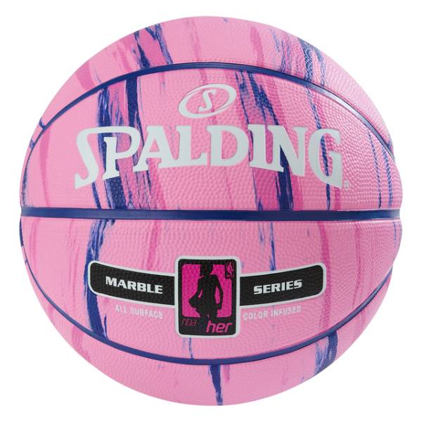 Spalding 4 HER Marble Series Pink Outdoor Basketball - Size 6