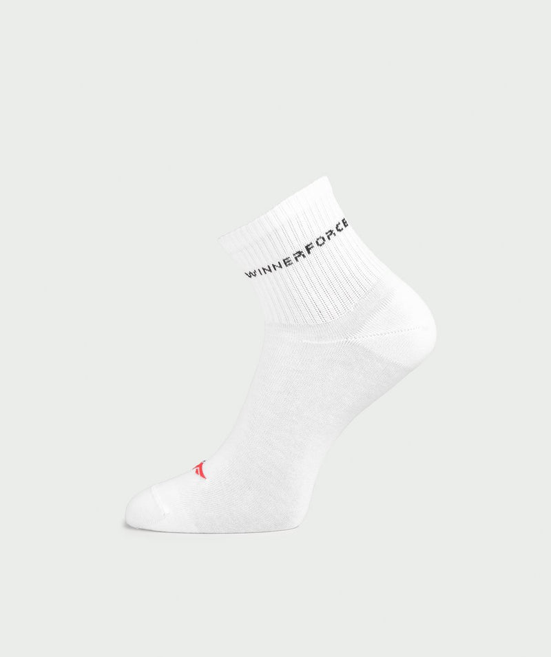 Winnerforce Unisex Crew Cushioned Socks White, Black & Grey -  3 Pairs