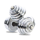 Fitness 30KG Chrome Dumbbell Set