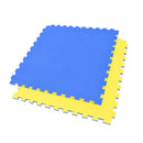 1 Piece Puzzle Mat Interlocking Blue/Yellow Gym Flooring 3 cm thick 1M x 1M