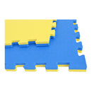 1 Piece Puzzle Mat Interlocking Blue/Yellow Gym Flooring 3 cm thick 1M x 1M