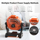 Portable Camping Fan with LED Lights USB Rechargeable