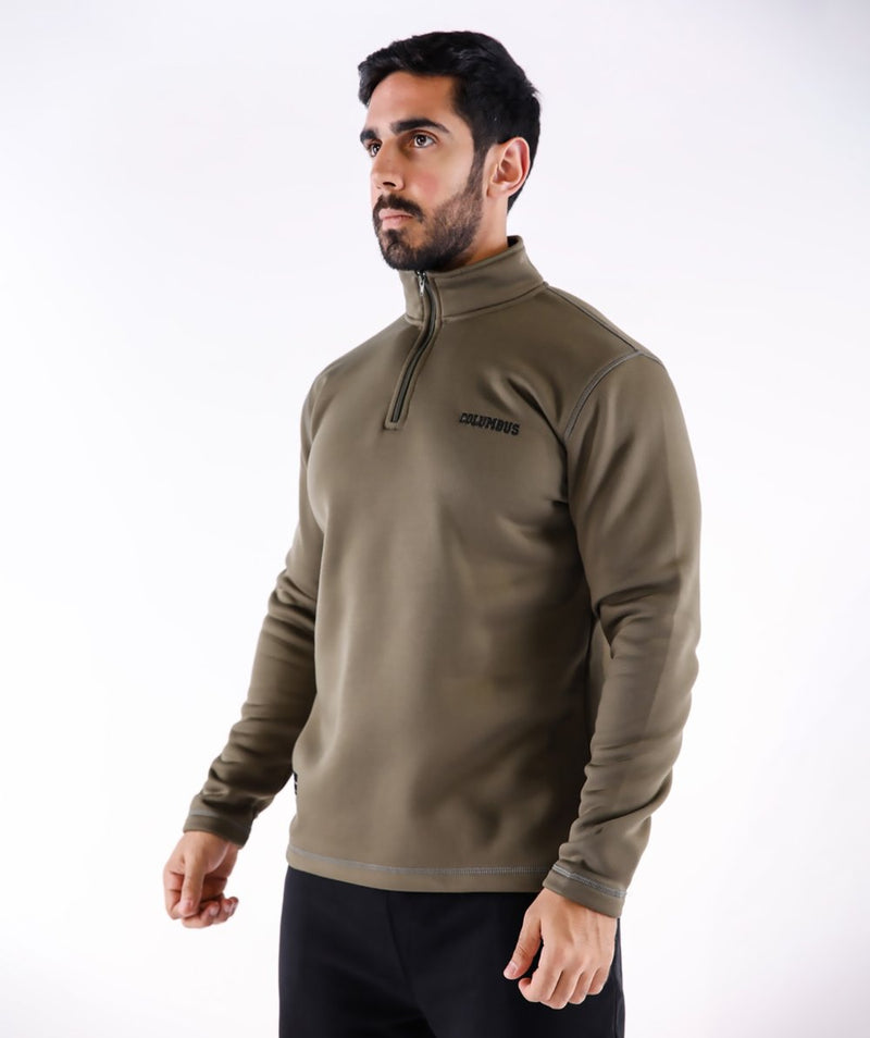 Columbus Men's 1/4 Pull Over Soldier Army Green