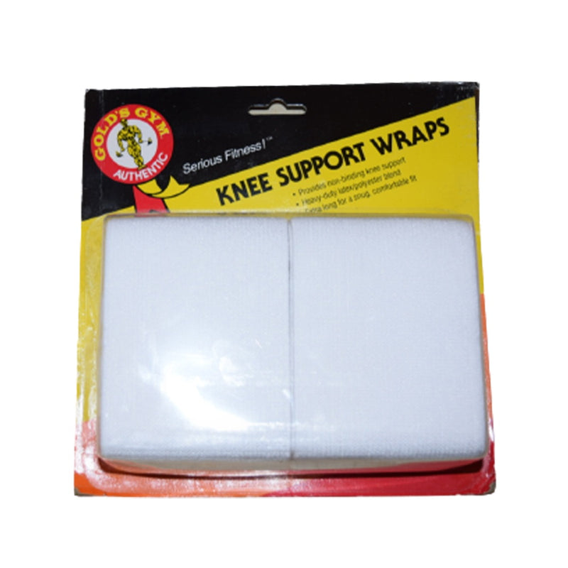 Golds Gym Knee Wraps Performance Weightlifting White