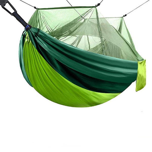 Double Outdoor Hammock Hanging Bed with Mosquito Net Portable For 2 Person - 300 KG Weight Capacity