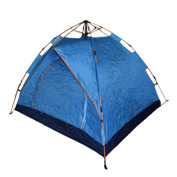 Camping Tent Double Layers Blue for 4 Persons Automatic