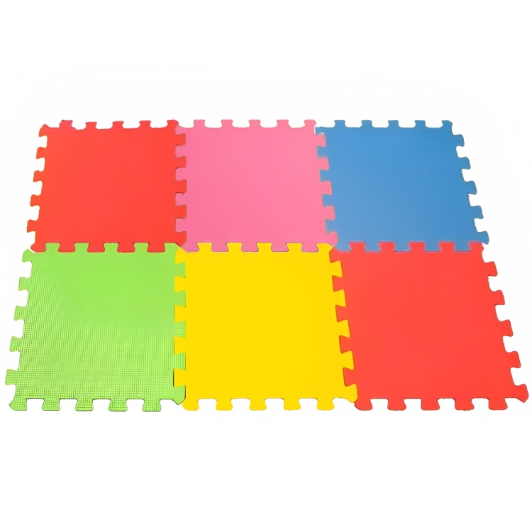 BodyFit Puzzle Mat Set Of 6 Pieces Mixed Colors 60x60x1.25cm