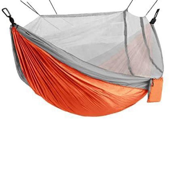 Double Outdoor Hammock Hanging Bed with Mosquito Net Portable For 2 Person