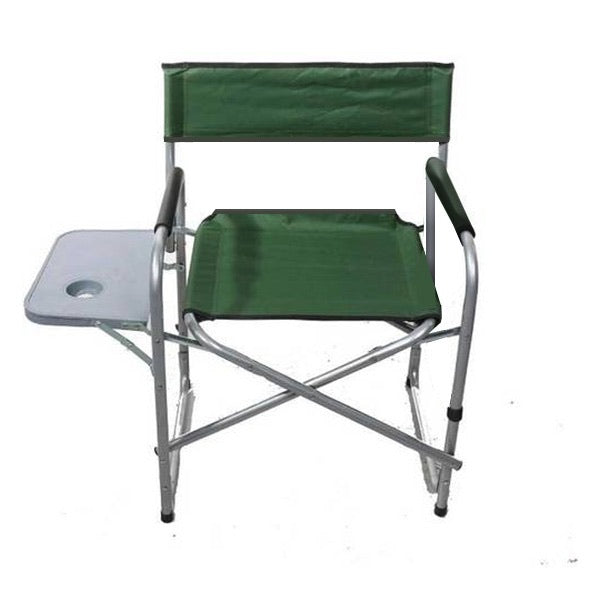 Camping Chair Green With Side Table