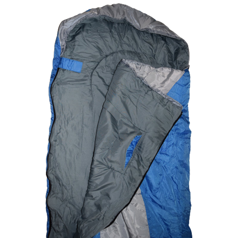 Sleeping Bag Waterproof Camping Blue & Grey