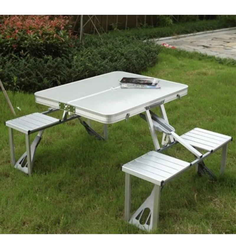 Aluminum Outdoor Camping - Picnic Folding Table With 4 Seats